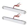 2PCS Car Side Marker Lights IP65 Waterproof 15 LED Crystal Lamp Beads White Light Universal for RVs Ships Yachts