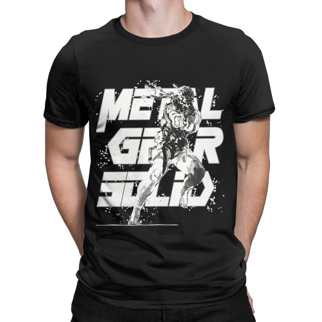 Men T-Shirt Metal Gear Solid Vintage Pure Cotton Tees Short Sleeve  T Shirt Round Neck Clothing Adult