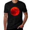Blutmond T-Shirt Lässiges Minimalistisches Kurzarm Oberteil