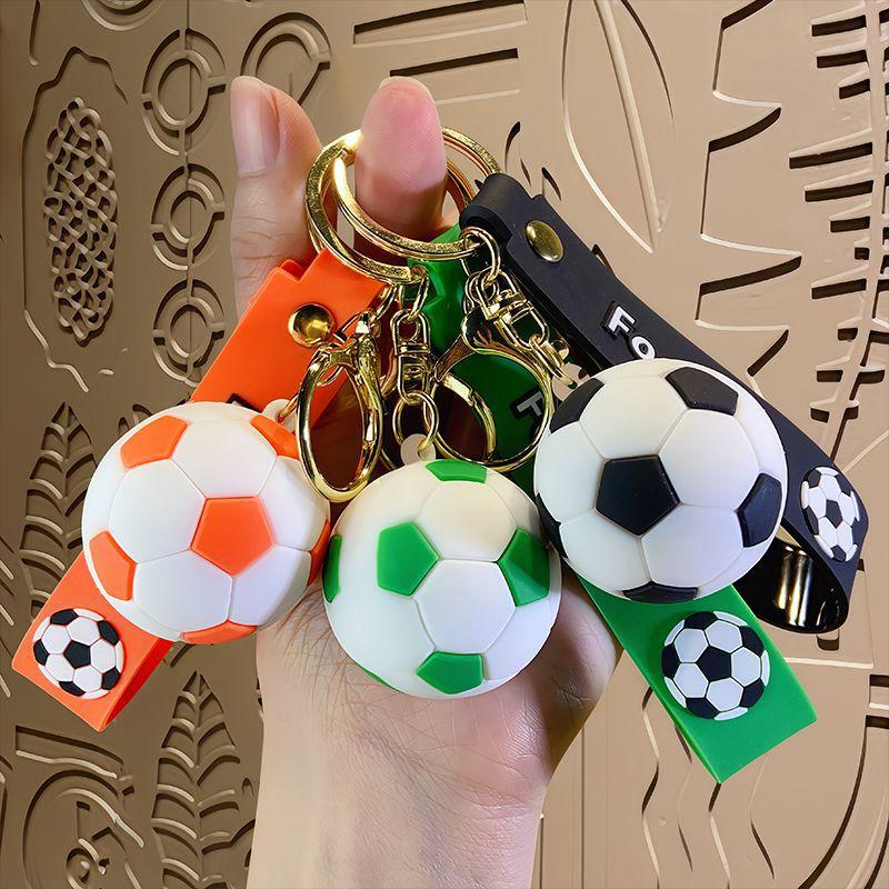 Cartoon World Cup Soccer Keychain Couple Bag Charm Car Key Ring Creative Small Gift