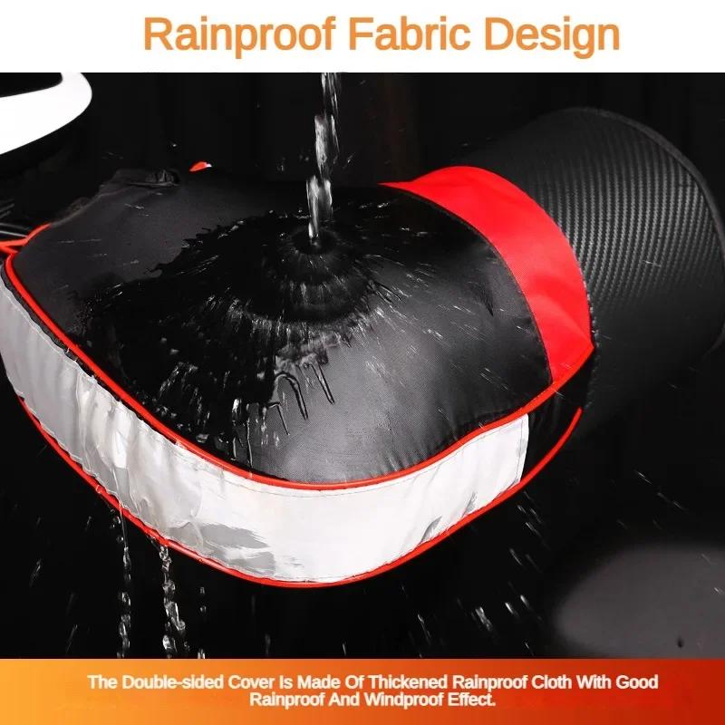 1 Pair Winter Motorcycle Handlebar Muffs Windproof Rainproof Thermal Insulation Thick Warm Grip Cover for Scooter Bike Riding