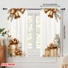2pcs,2D Plane Printing Curtains Christmas Bells Gifts Versatile Fabric (without Rod) Home Decor Ldeal for Kitchen Living Room