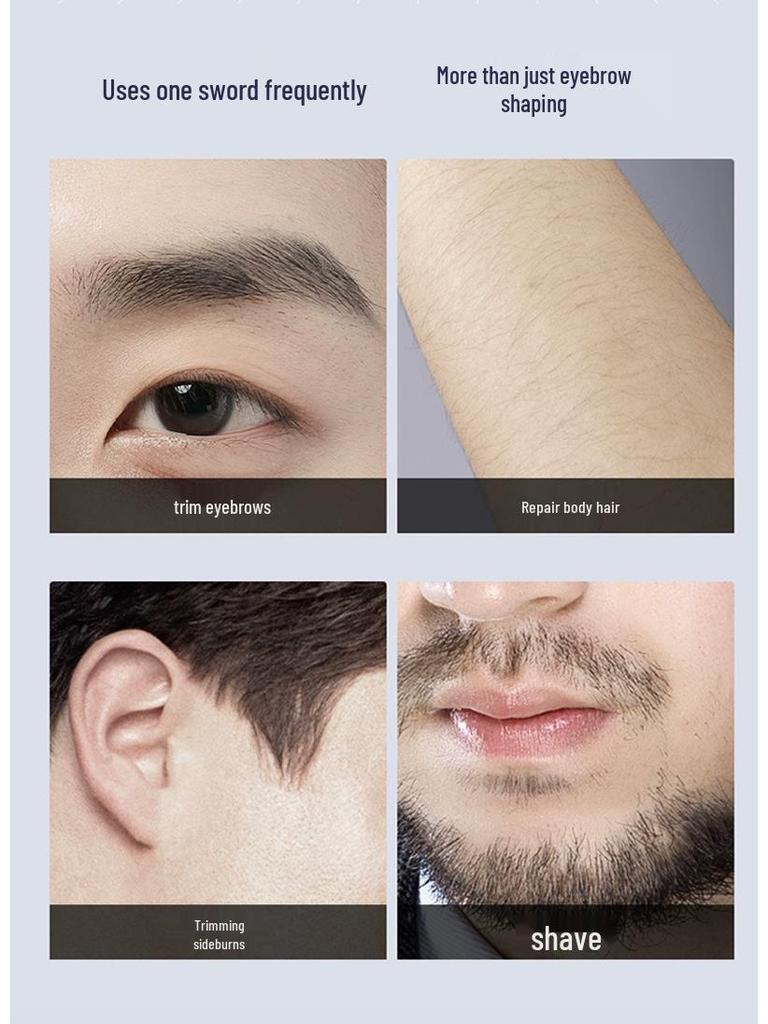 Kratzfester Augenbrauen- und Gesichtsbehaarungstrimmer für Herren: Anfängerfreundlicher Rasierer mit Mikronetz für sichere Haarentfernung