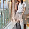 High and Thin White Short-sleeved T-shirt Women's Slim-fitting Short Round Neck Bottoming Shirt Versatile Casual Body Shirt Pure Cotton Top