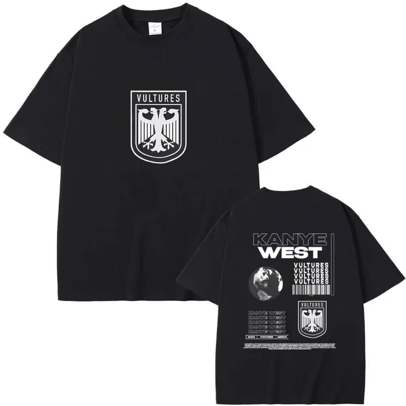 2026 Summer Rapper Kanye West Vultures New Music Album Graphic T Shirts Hip Hop Fashion Tshirt Suitable For Both Men And Women