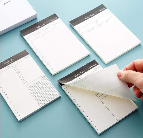 

4pcs 1set 200 pages Tear-Off Sticky Notes - Today Plan Format, Ideal for Daily Time Management & Task Scheduling