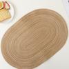 Washable Table Mats Coasters Oval Braided Table Place Mats Heat Resistant Pad  for Dining Table