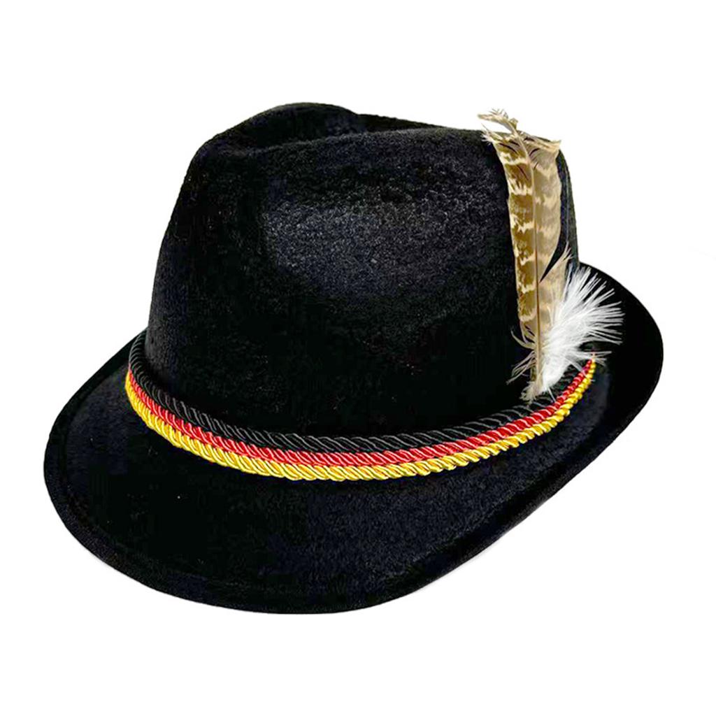 Jazz Hat Beer Festival Non Woven Feather Hat Stage Top Hat