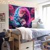 VIKAMA YinYang Cherry Blossom Tree Tapestry Cyberpunk Fantasy Tapestry Bedroom Living Room Dormitory Wall Hanging Home Decor