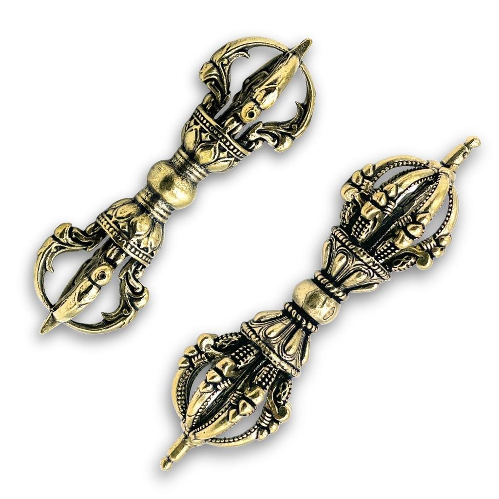 GlowBit Five-pronged Vajra and Nine-pronged Vajra, Esoteric Buddhist Ritual Tools, Vajra, Dorje, Protection from Evil, Amulet, Meditation,