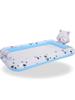 JILONG Portable Elevated Children's Inflatable Bed, Foldable Flocking Air Mattress for Lazy Breaks.