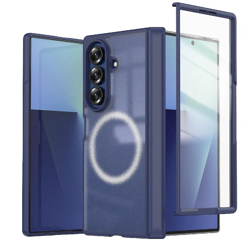 Minimalist 360° Rotating Drop-Proof Case for Samsung Z Fold7: Anti-Scratch PC Hard Cover
