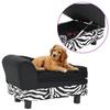 VidaXL Dog Sofa Black 57x34x36 Cm Plush Sofa for Cat Animals 170939