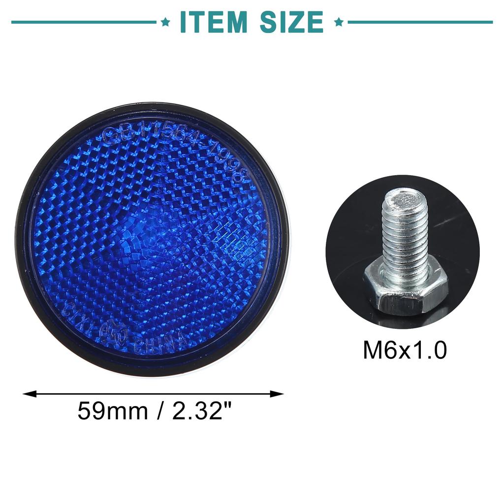 ACROPIX Screw Mounted Reflective Warning Reflector Circular Reflector - Set of 4