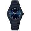 Waterproof Men's Watch Arabic Numeral Alloy Case Stainless Steel Luxury Shiny Black Silver Watch