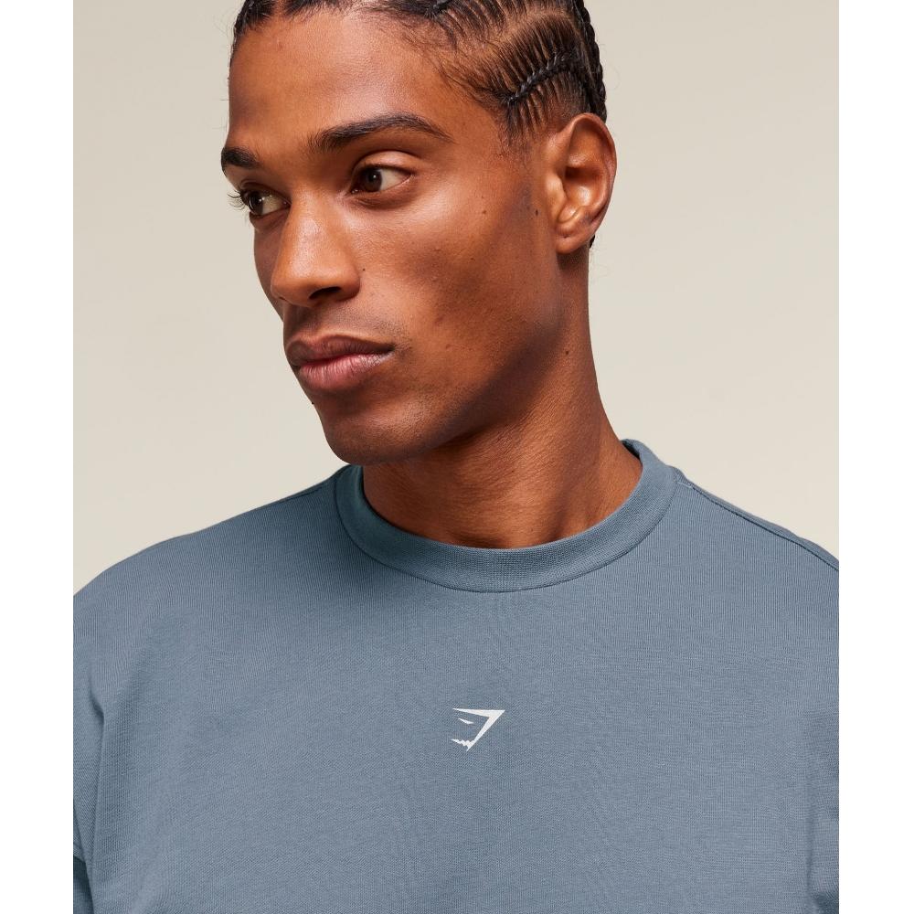 Gymshark LifTing Club Flex T shirT Iron Blue A2b8m ucTm