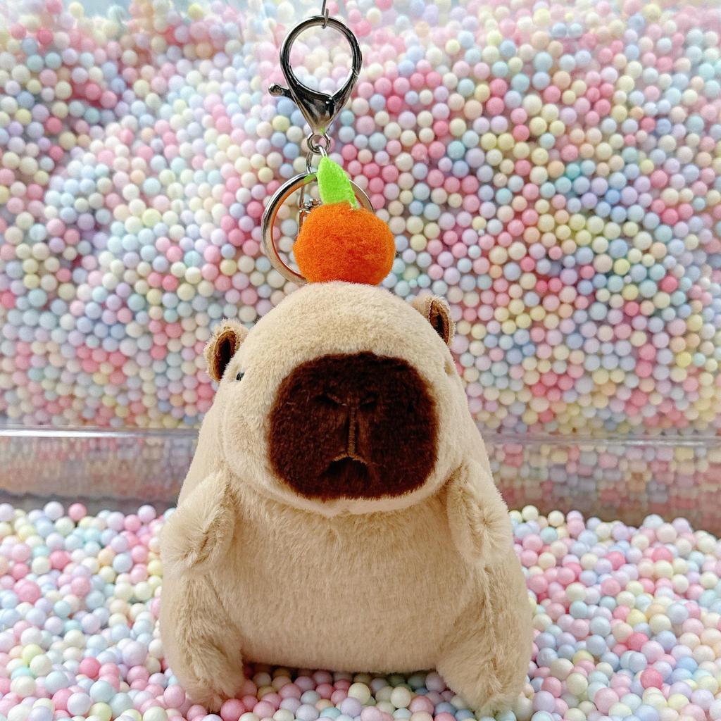 Little Red Book Capybara & Guinea Pig Plush Keychain Ornament