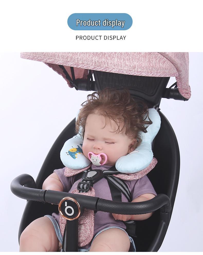 Baby Head & Neck Support Pillow - Anti-Flat Head Protection for Strollers & Car Seats
