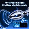 Wireless Remote-controlled Metal Anal Plug Man and Woman Electric Shock Anal Plug Vibrating Anal Plug Butt Plug G-spot Masturbation Passionate Party
