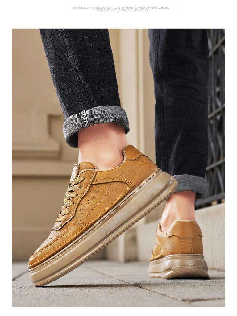 Men's Autumn 2025 Retro Leather Casual Shoes - High-End Versatile British Style