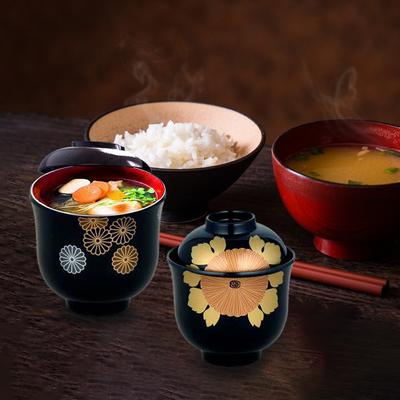 Japanese Style Miso Bowl Cuisine Soup Bowl With Lid Plastic Food Container Rice Udon Noodles Cereal Bowl Restaurant Ramen Bowl