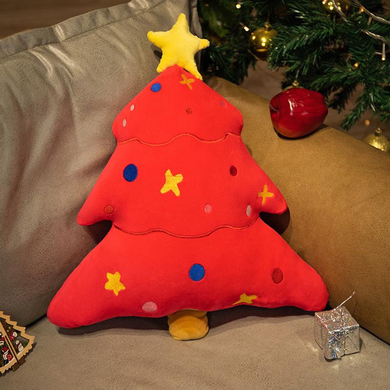 

Xmas Tree Stuffed Plush Playthings Cushion Star Xmas Tree Santa Dolls Noel Navidad Home Pillow Ornament Merry Xmas Decors красный