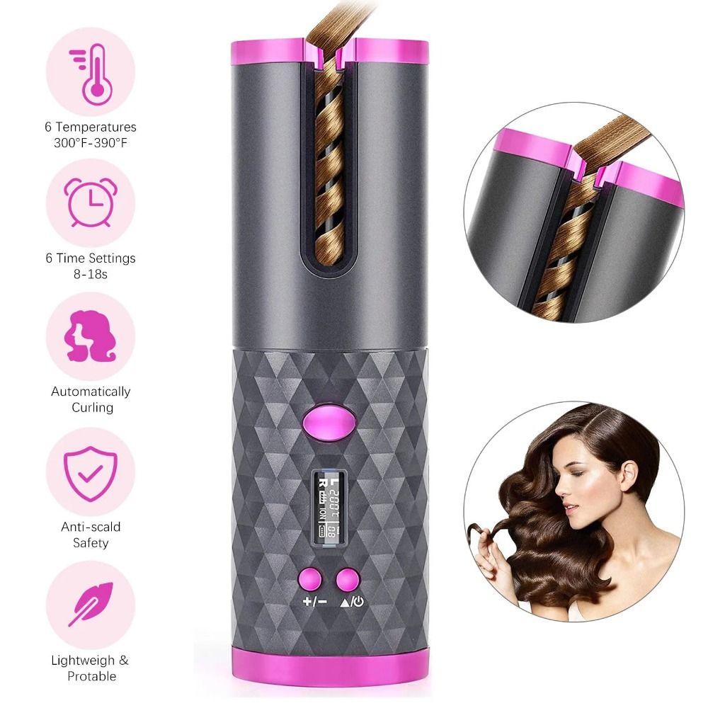 Wireless Electric Hair Curler Portable Cordless Automatic Curler  Hair Styling Tool