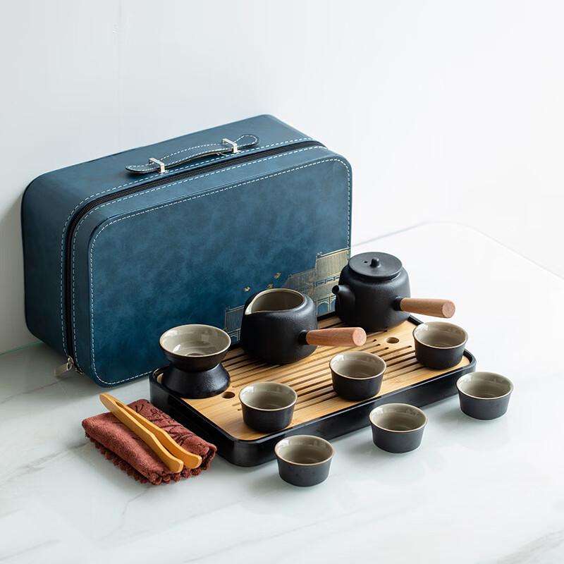 Black Pottery Tea Set