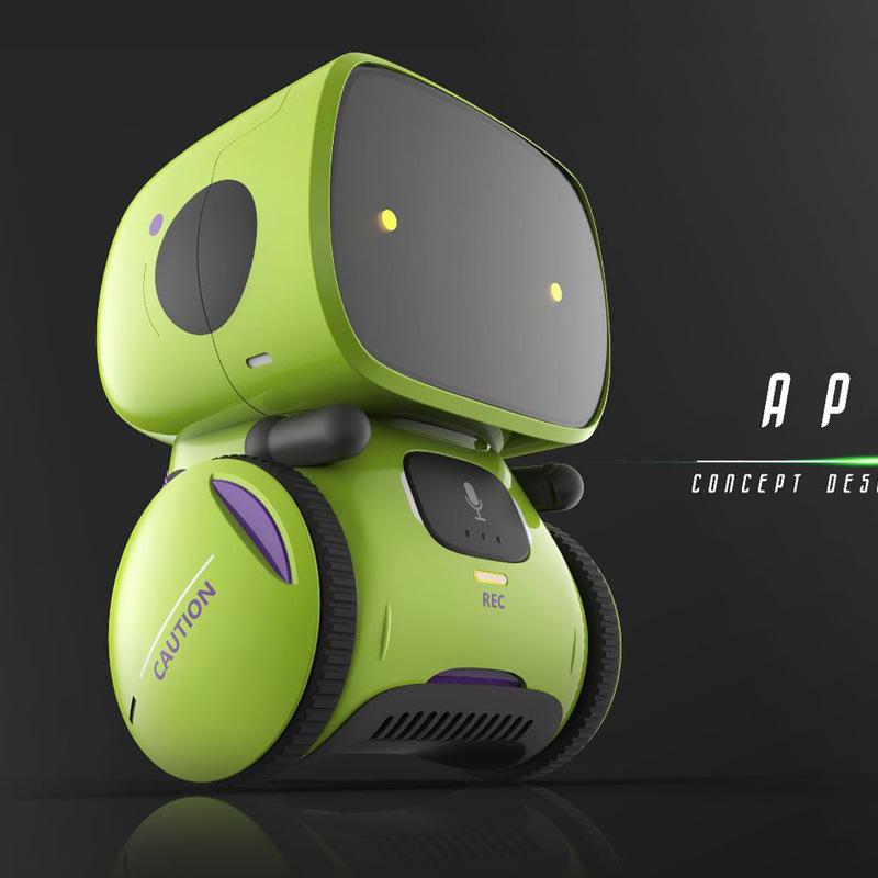 Voice Interaction Remote Control Mini Robot Toy with Recording & Voice Changing Features for Kids