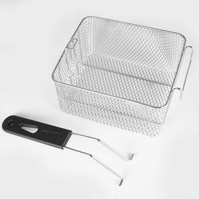 Stainless Steel Fryer Screen French Fries Frame Square Filter Net Encrypt Colander Strainers Shaped Frying Fried Mesh Basket