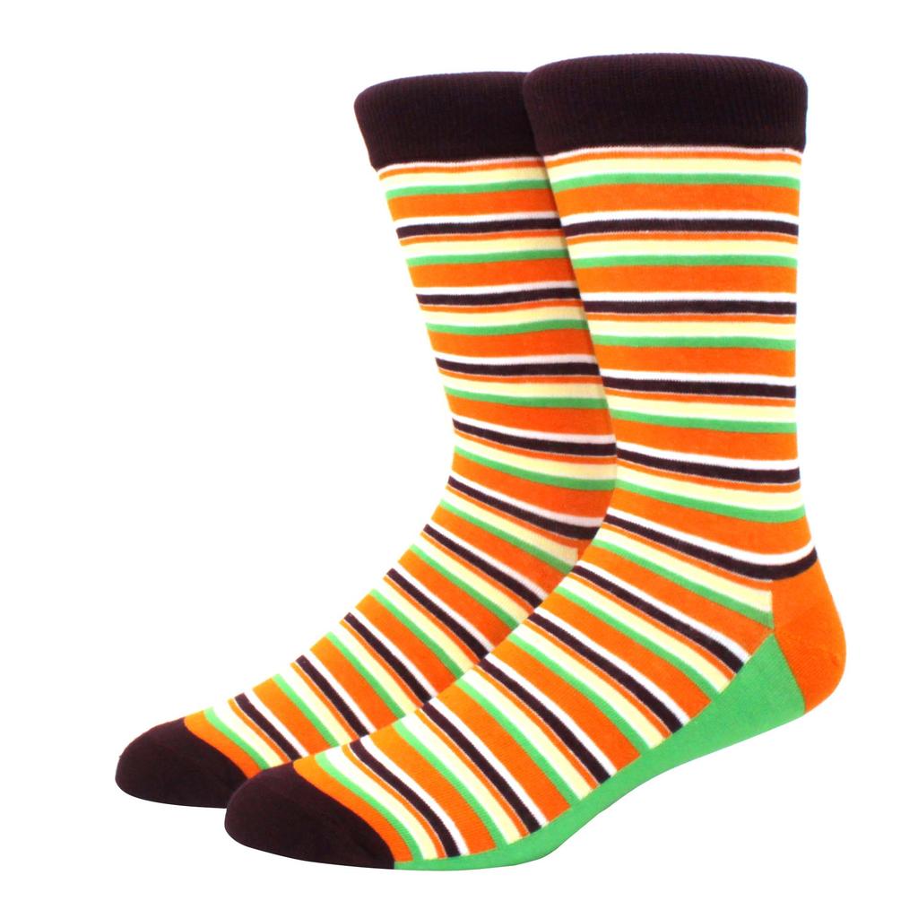 Male Tide Brand Men Cotton Socks Gradient Color Summer Style Long Wedding Sock Men's High Funny Happy Business Socks Man Sox