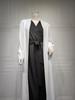 MQ064 Women's Patchwork Chiffon Cardigan Jacket Two-piece Set