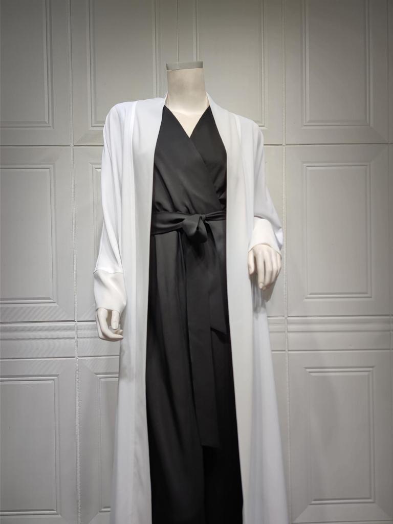 MQ064 Women's Patchwork Chiffon Cardigan Jacket Two-piece Set