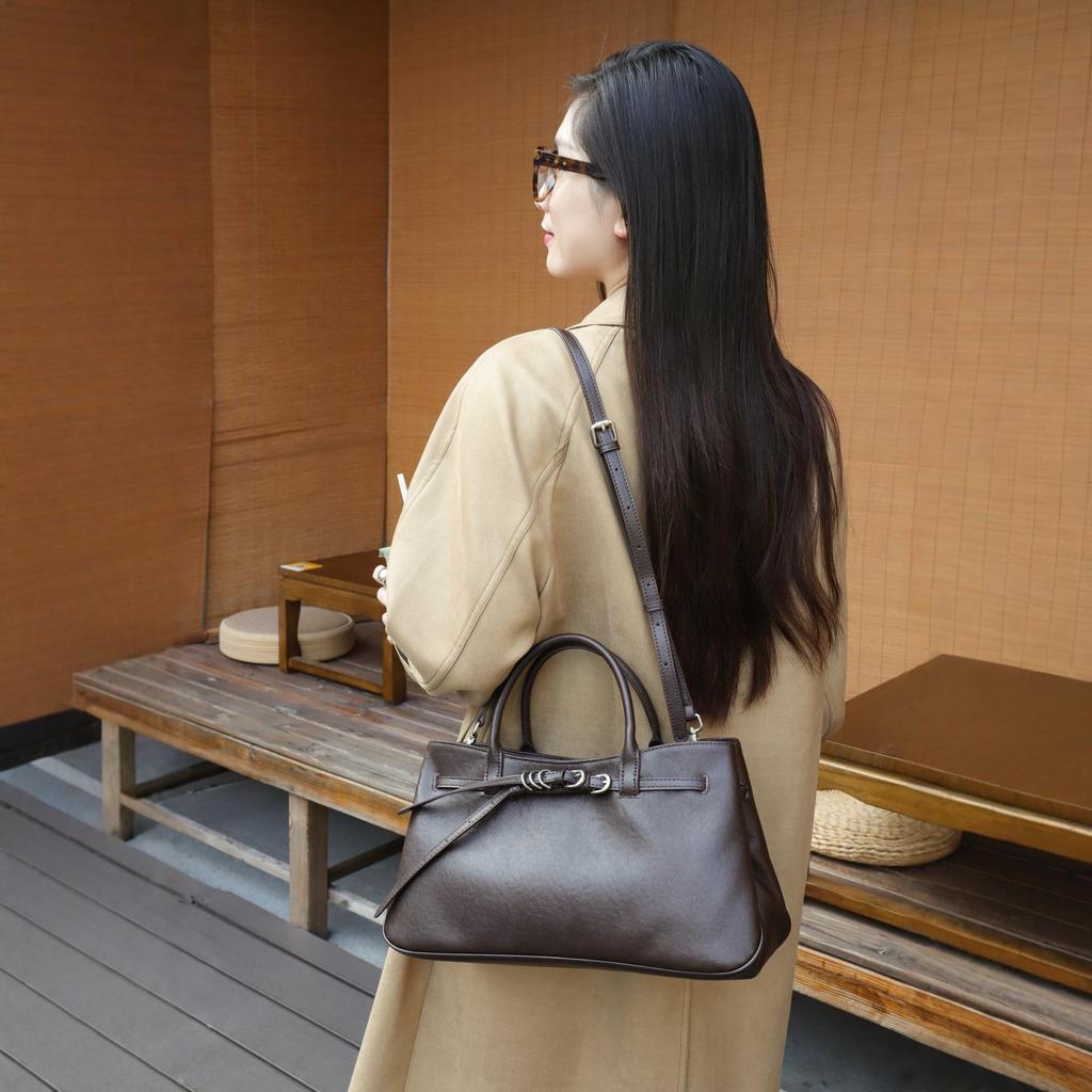 Wszechstronna Duża Pojemność Prawdziwa Skóra Krowia Torba na Ramię i Listonoszka dla Kobiet 2025