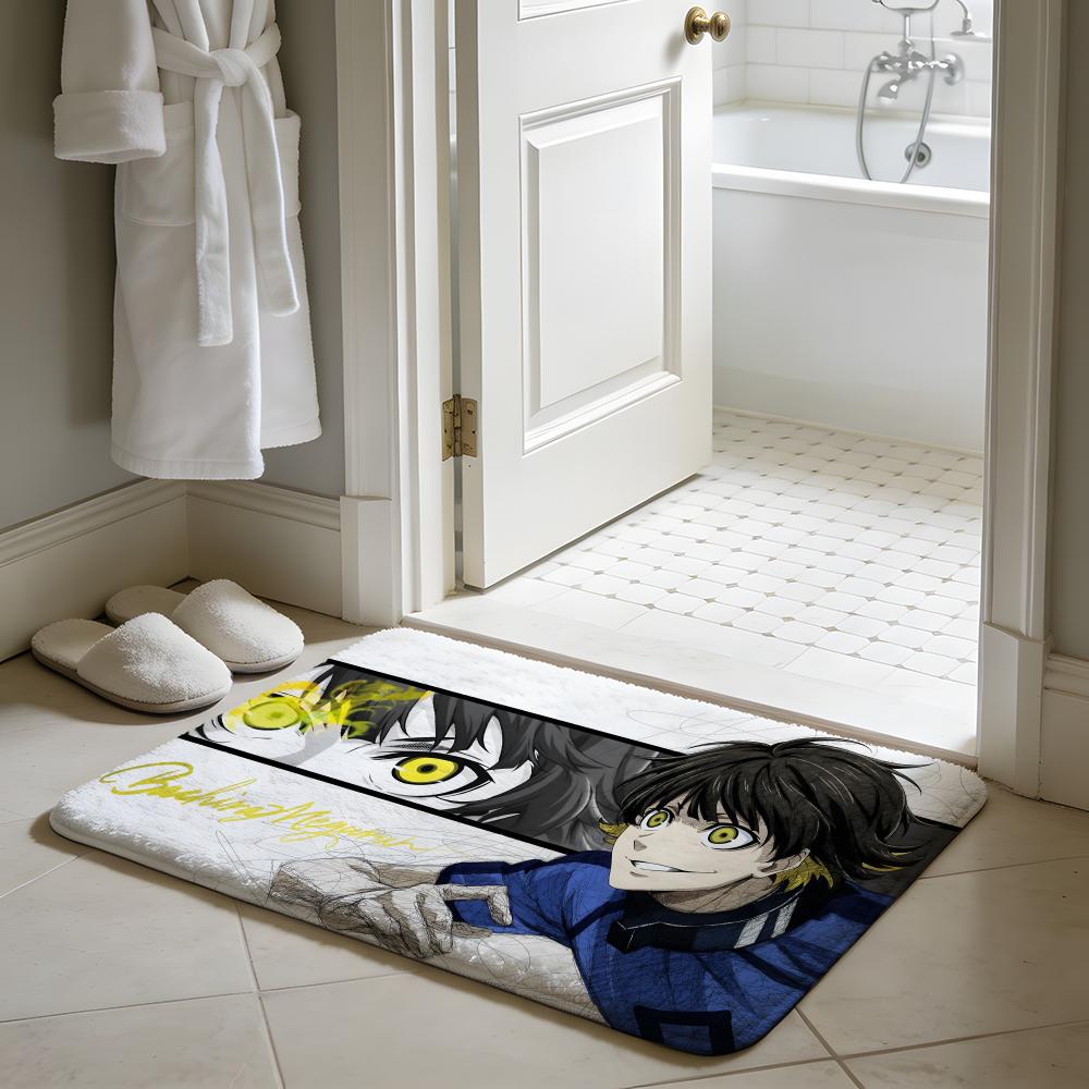 Heißer Anime BBLue LLock Fußmatte Weiche Flanell-Absorbierende Matte Rutschfester Teppich Haus Schlafzimmer Badezimmer
