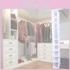 Large Capacity Non-woven Closet Hanging Organizer With 10 Layers In Stylish Beige