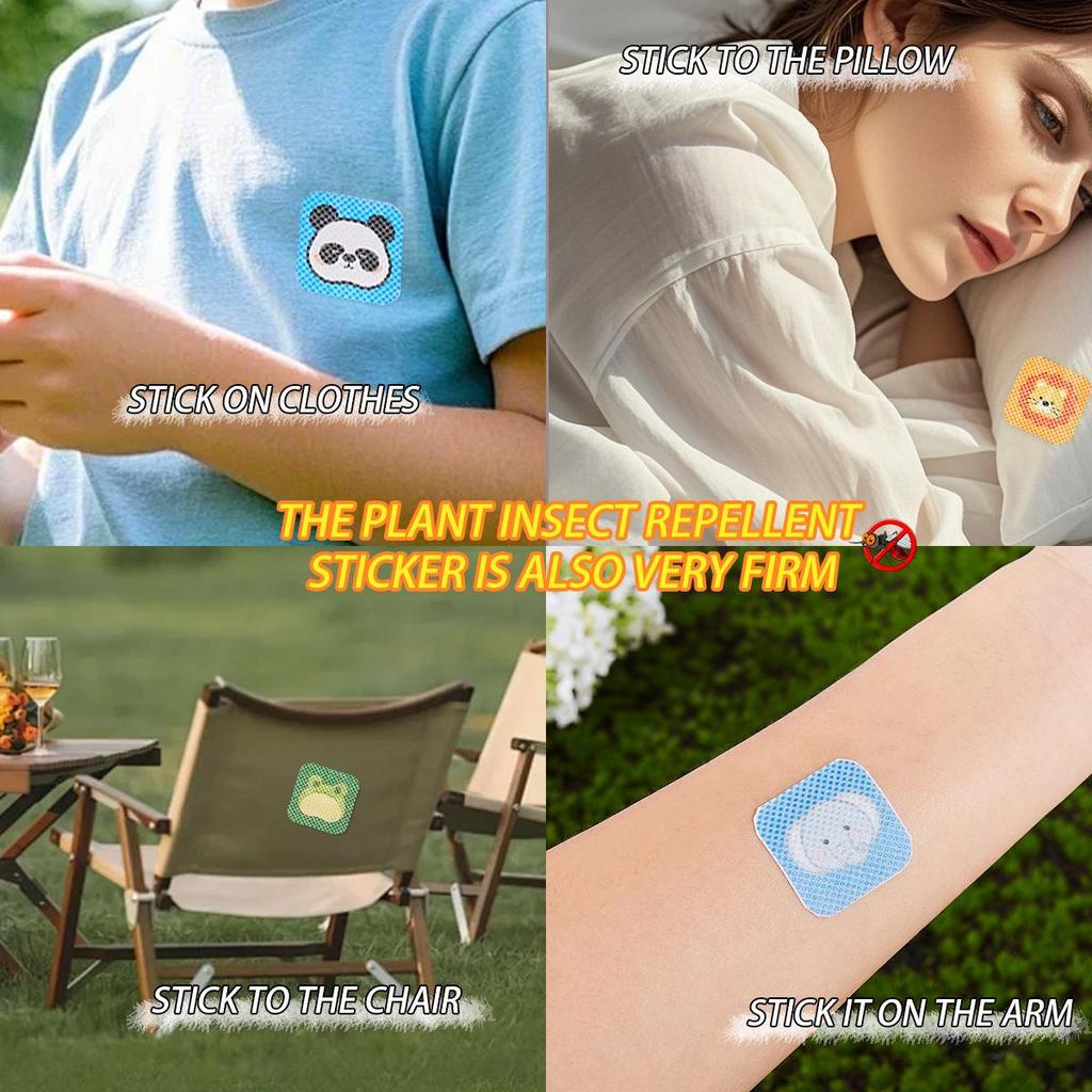 FORMBO Cute Cartoon Animal Mosquito Repellent Stickers - Portable & Effective for Outdoor Summer Travel.