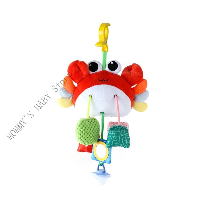 Музыкальный мобиль для детской кроватки, вращающаяся игрушка, безопасная погремушка, аксессуар для украшения детской комнаты для визуальной и сенсорной стимуляции ребенка светло-зеленый