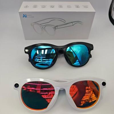 M88M89 Glasses: 2MP Camera, AI Translation, Video Stabilization, Transparent Anti-Blue Light Lenses.