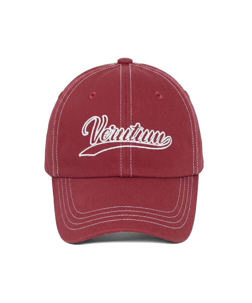 VERUTUM Wave Logo Stitch Bio Ball Cap Red