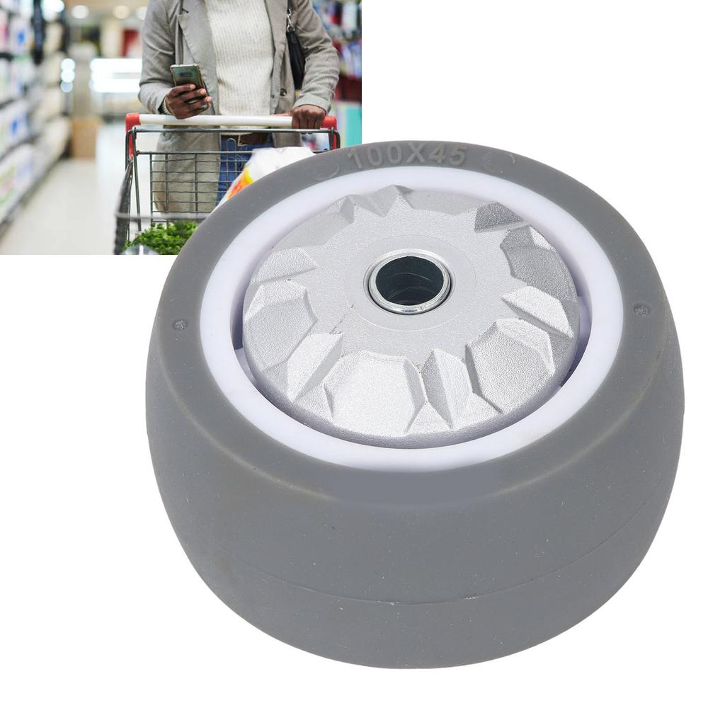 TPR Rubber Caster 4in Heavy Duty Wear Resistant Silent Tire Wheel Replacement for Hand Trucks Dolly 