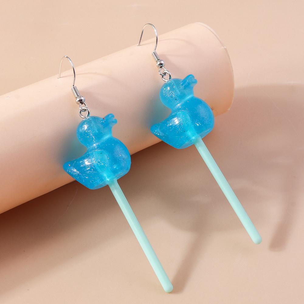 Cute Resin Sweet Lollipop Drop Earrings for Women Simulation Food Candy Dangle Earrings Girls Party Jewelry Gifts
