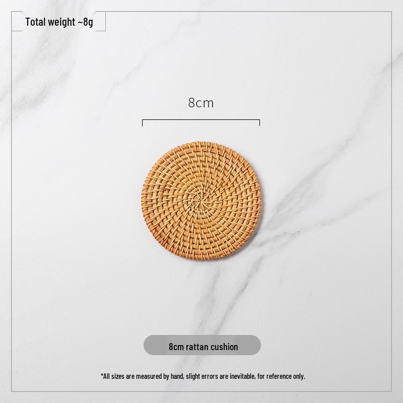 Vietnamese Rattan Tea Coaster Set: Autumn-Inspired Insulating Mats for Tea Ceremony and Kung Fu Tea Set Accessories