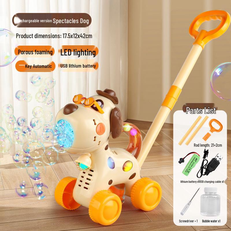 2025 Handheld Automatic Bubble Machine Toy for Kids – Outdoor Push Cart Bubble Blower