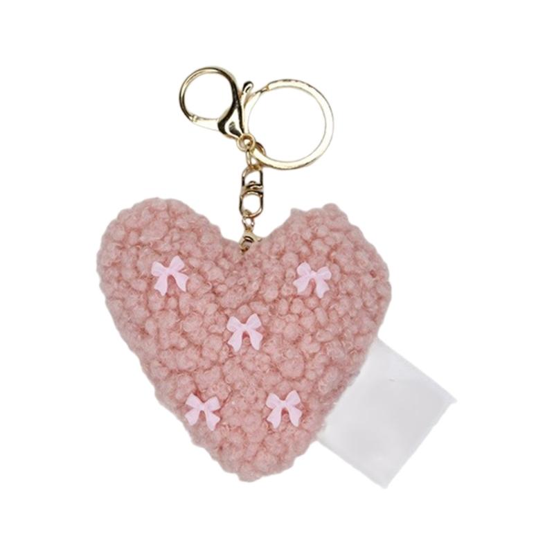 Ручной работы Сердце Подвеска Брелок Аксессуар Мягкая Искусственная Овчина Сердце Брелок Любовь Сердце Шарм для Сумки для Женщин Девочек
