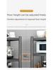 Multi-Layer Kitchen Floor Rack: Multi-Function Microwave and Cookware Storage (Non-Stainless Steel)