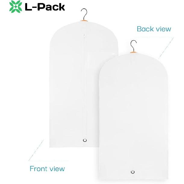 Kids Garment Bag, 30inch x 18inch White Breathable Clothes Cover for Baby Toddler and Child Garment Bag for Kids suit, Kids Garment Bags For Travel