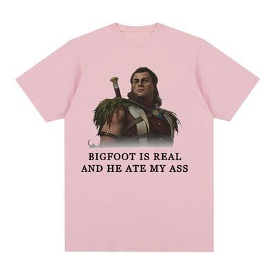Retro Halsin Bigfoot Is Real Graphic T Shirt Astarion Baldurs Gate 3 Fan Gamer T-shirts Y2k Men's Gothic Clothing Oversized Tees