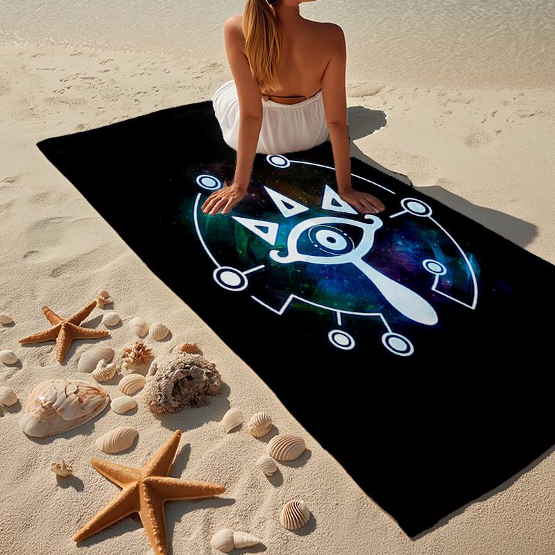 Heroic Legend Crest Beach Towel, Super Soft Microfiber, Gift for Her/Him, Birthday, for Pool, Beach, Travel, Home Decor Fan gifts