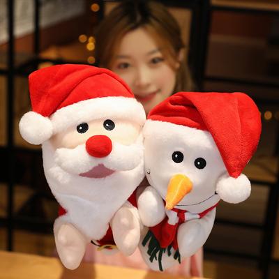 Mouth-opening Plush Santa Claus Doll, Reindeer Snowman Doll, Rag Doll, Children's Christmas Hand Puppet